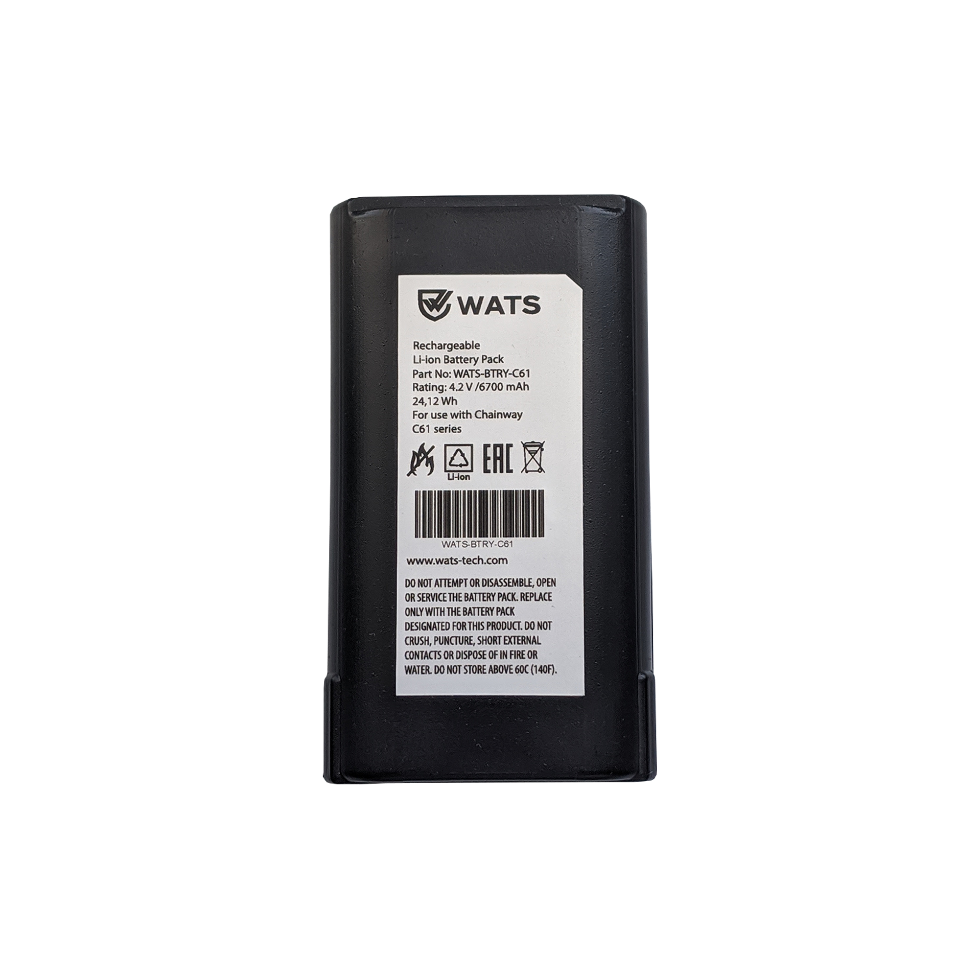 Аккумулятор WATS для ТСД Chainway C61, 6700 mAh (в терминал)