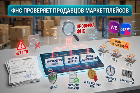 Продавцам маркетплейсов: ФНС проверяет происхождение товара и дробление — что уже закон, а что практика