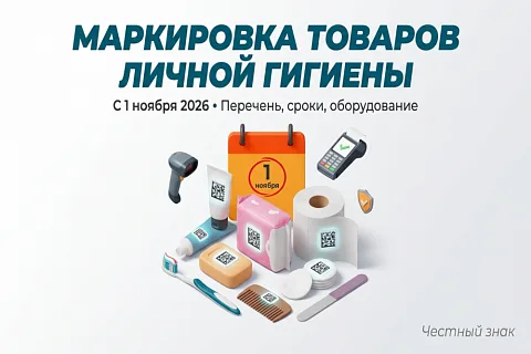 Маркировка товаров личной гигиены с 1 ноября 2026: перечень, сроки, оборудование и пошаговый план