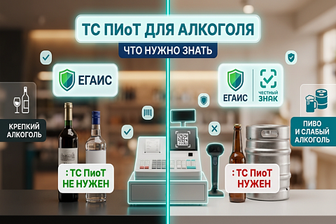 Нужен ли ТС ПИоТ, если магазин продаёт алкоголь
