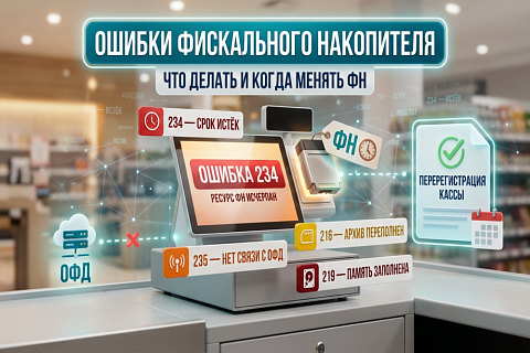 Фискальный накопитель не работает: ошибки 234, 235, 216 и что делать