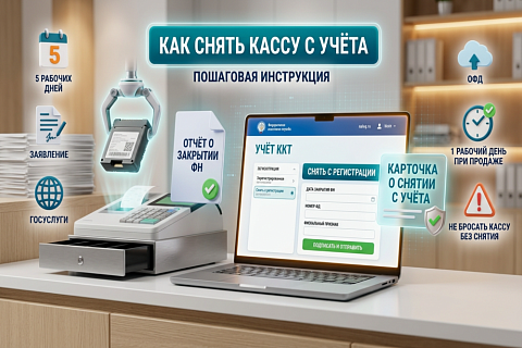 Как снять кассу с учёта самостоятельно: пошаговая инструкция