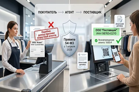 Агент в 2026: как правильно пробить чек и не заплатить налог с чужой выручки