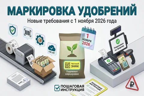Маркировка удобрений в 2026: постановление №682, сроки и оборудование