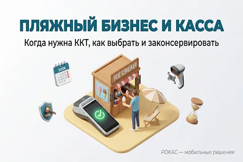 Нужна ли касса для пляжного бизнеса в 2026? Разбираем мобильную торговлю, закон №14‑ФЗ и как не попасть на штраф за отсутствие кассы